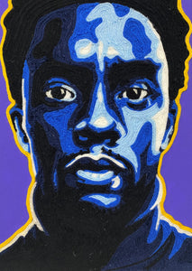 Chadwick Boseman - Yarn Portrait - HIGH QUALITY PRINT