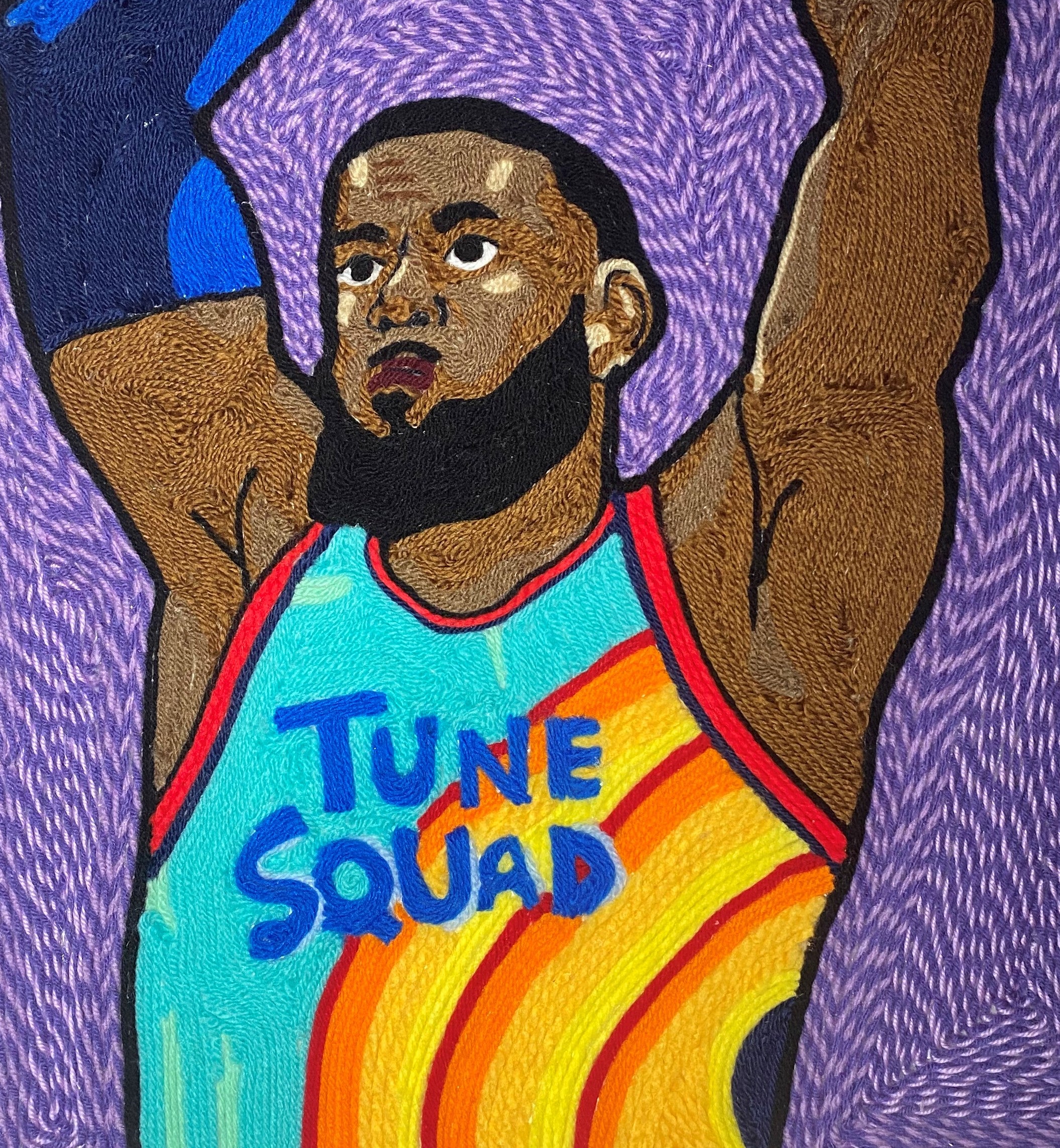 Lebron James - Space Jam - A New Legacy - Yarn Painting