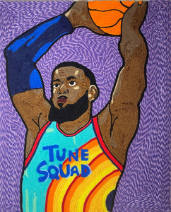 Lebron James - Space Jam - A New Legacy - Yarn Painting